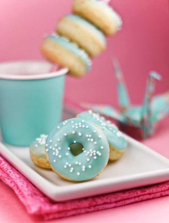 donuts Accessoring Drinks with Donuts