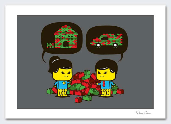 flymouse-she-said-he-said She Said He Said Print by Flying Mouse 365