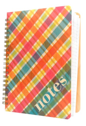 night-owl-hedgehog-scooter Bright Madras Notebook