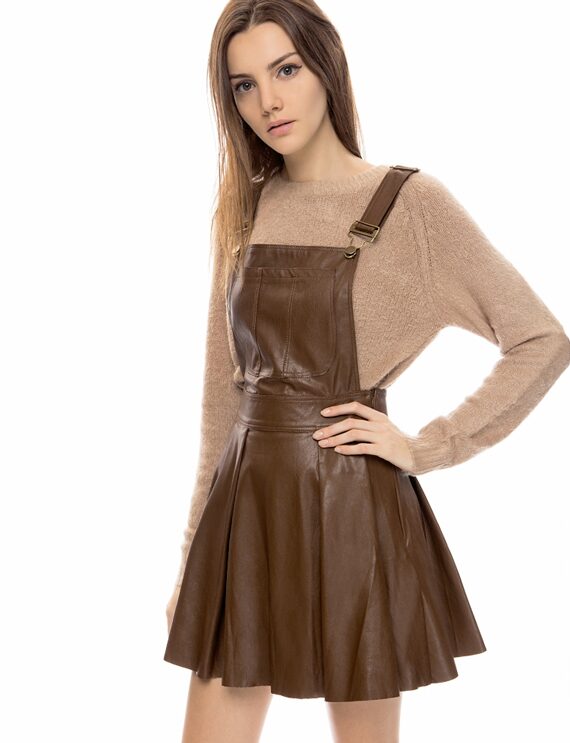 pm-brown-leather-pinafore-dress