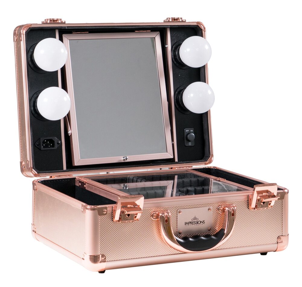 Rose Gold Vanity Makeup Case by Salycase